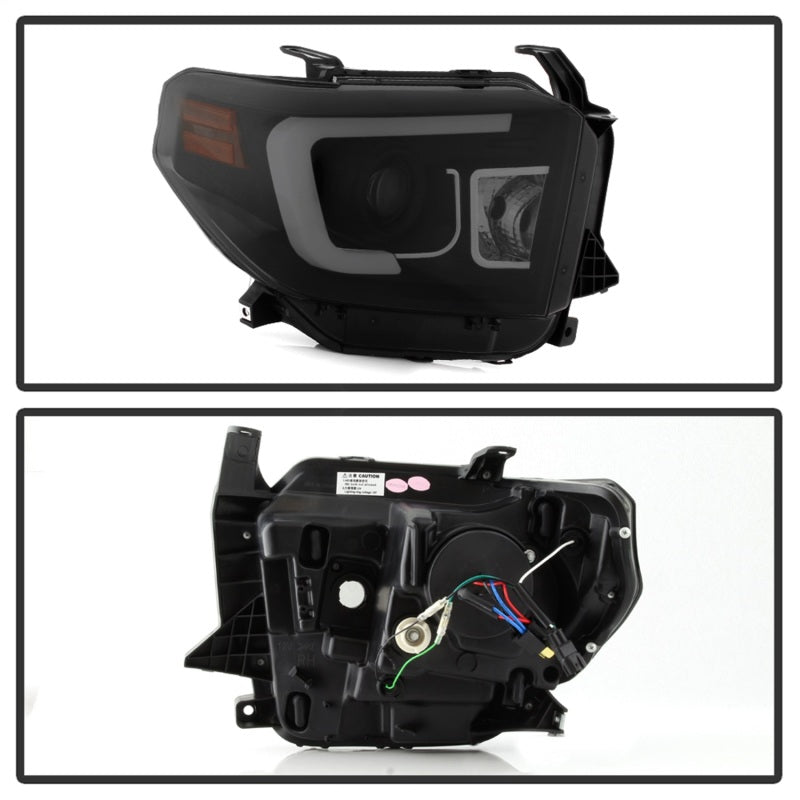 Spyder Toyota Tundra 2014-2016 Projector Headlights Light Bar DRL Black Smoke PRO-YD-TTU14-DRL-BSM 5080165