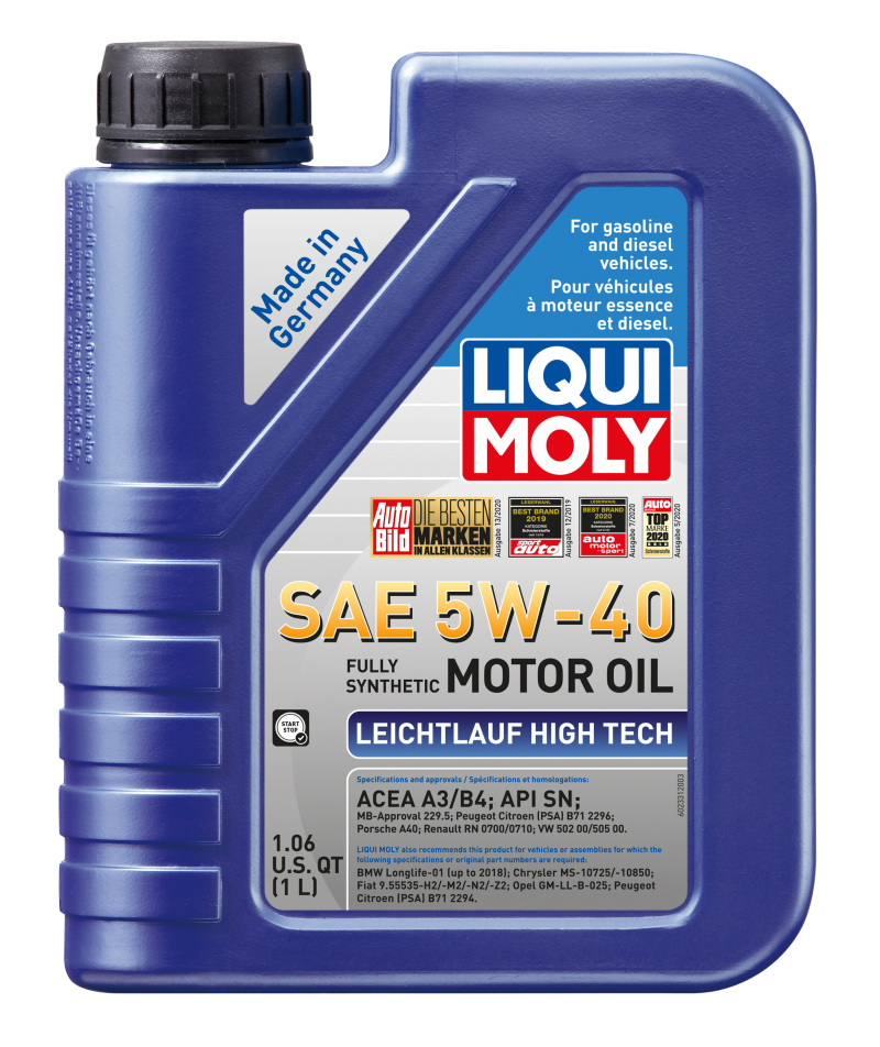 LIQUI MOLY 1L Leichtlauf (Low Friction) High Tech Motor Oil SAE 5W40 2331