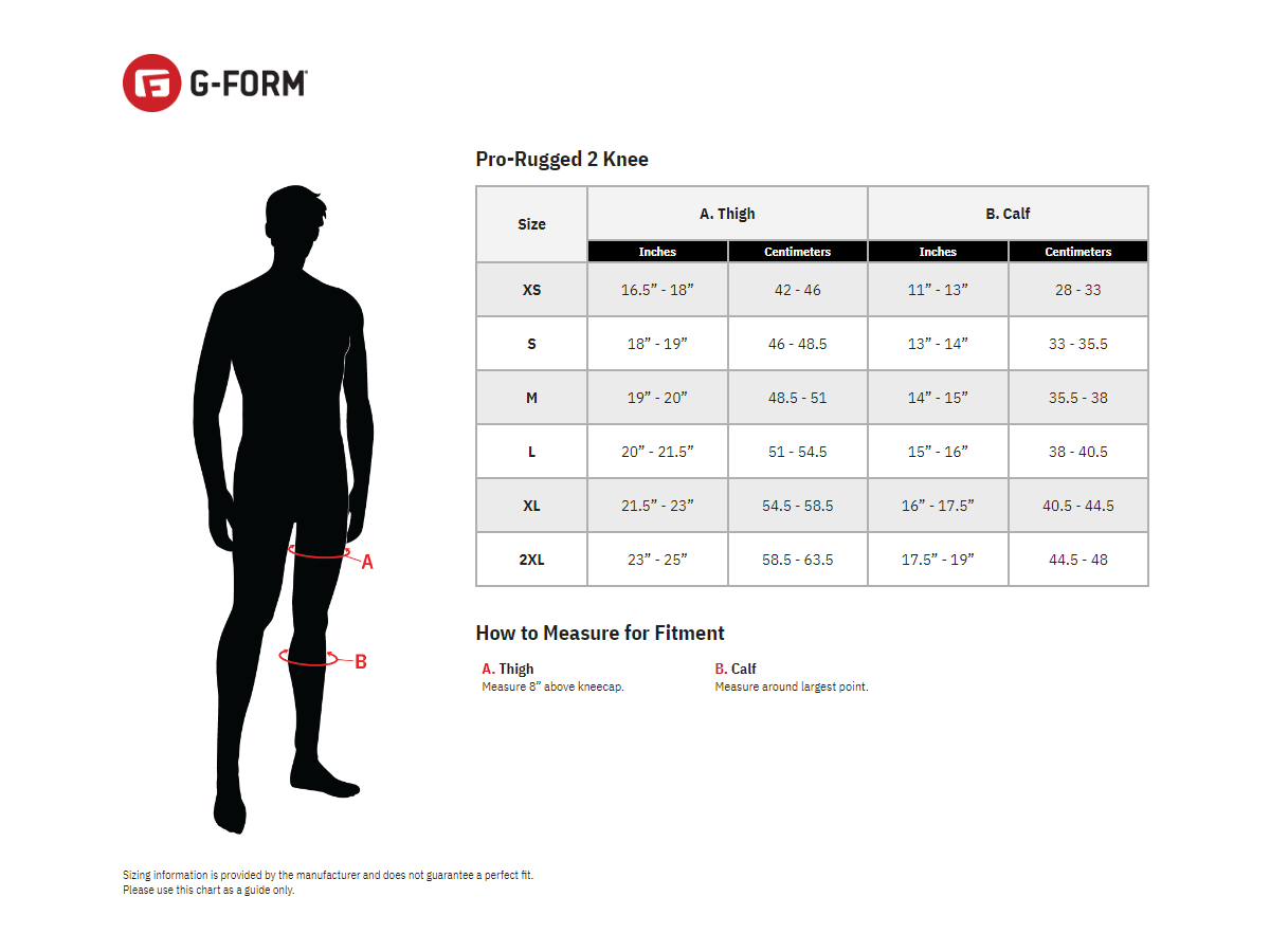 G-FORM Pro-Rugged 2 Knee Guards - Black - Small KP3402013