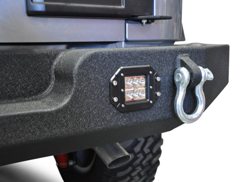 DV8 Offroad 07-18 Jeep Wrangler JK Full Length Rear Bumper w/ Light Holes RBSTTB-11
