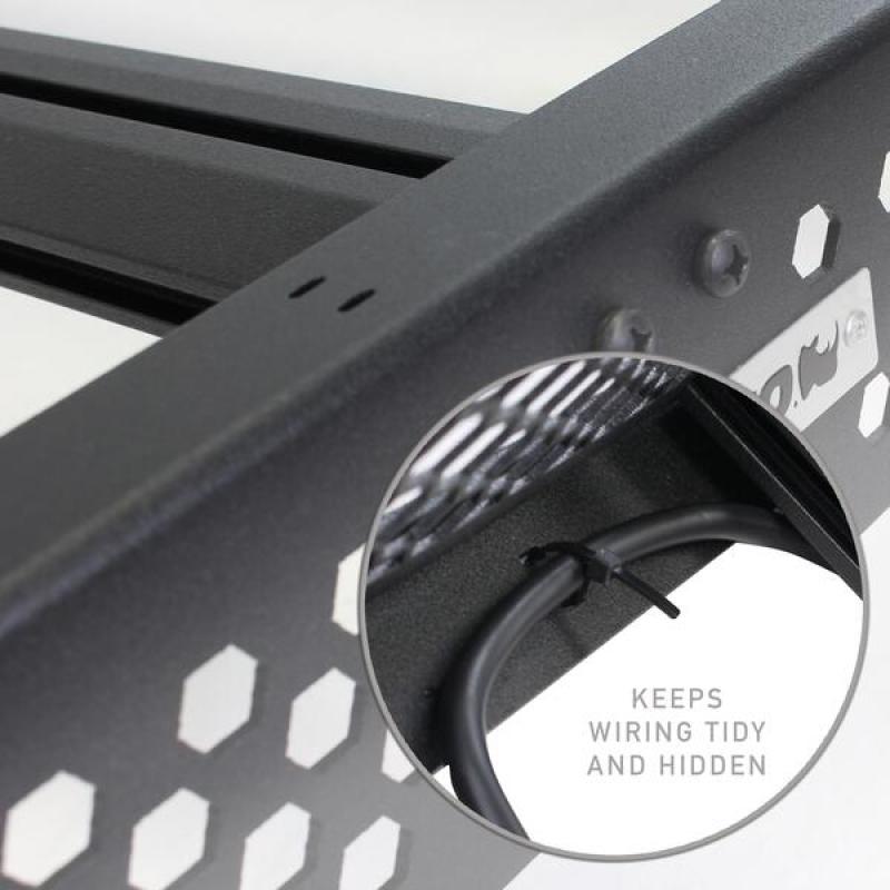 Go Rhino 16-23 Toyota Tacoma DC Ceros Low Profile Roof Rack - Tex. Blk 5933000T