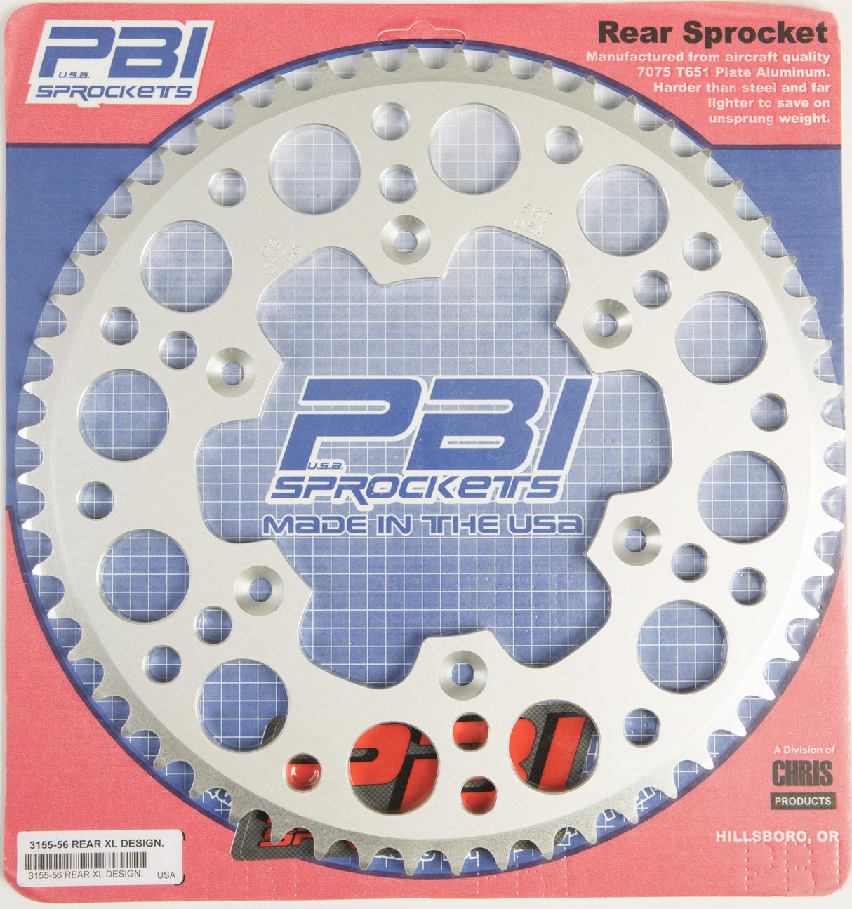 PBIRear Sprocket Aluminum 56t-520 Beta/Hon3155-56-3