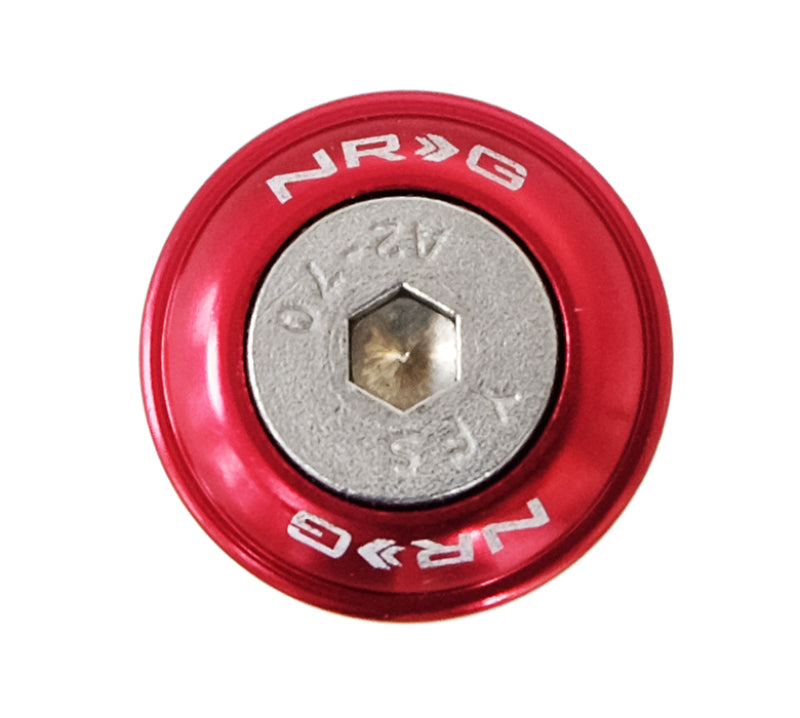 NRG Fender Washer Kit w/Rivets For Plastic (Red) - Set of 10 FW-100RD