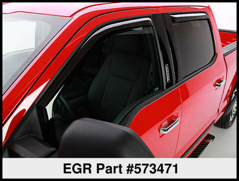 EGR 15+ Ford F150 Super Cab In-Channel Window Visors - Set of 4 (573471) 573471