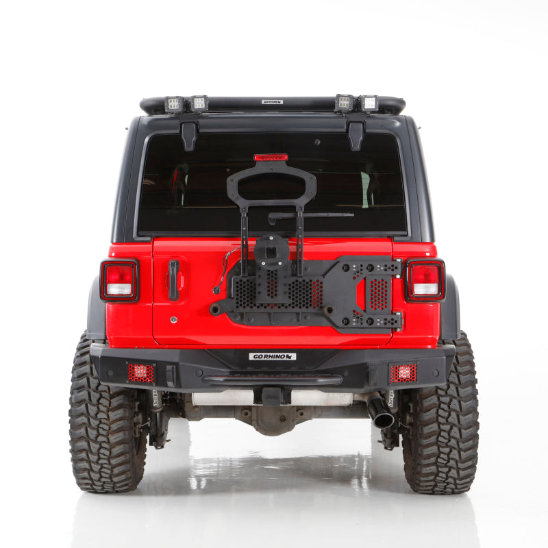 Go Rhino 08-22 Jeep Wrangler JL/JLU Body Mount Spare Tire Carrier - Tex. Blk 27137T