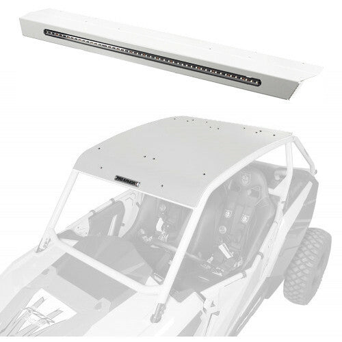 PRO ARMOR Asylum Roof W/ Light Bar Matte White Pearl P141R123MWP