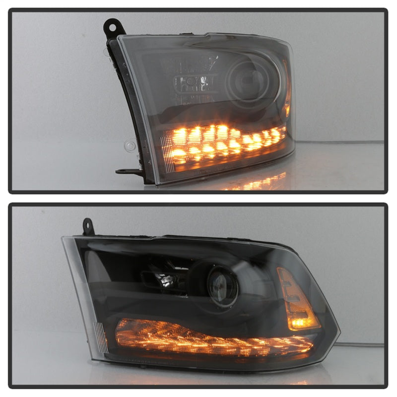 xTune Dodge Ram 13-17 ( w/ Factory Projector LED) Projector Headlight - Black HD-JH-DR13-P-BK 9040238