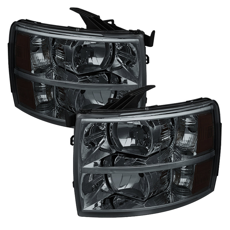 Xtune Chevy Silverado 07-13 Crystal Headlights Smoked HD-JH-CS07-AM-SM 5077349