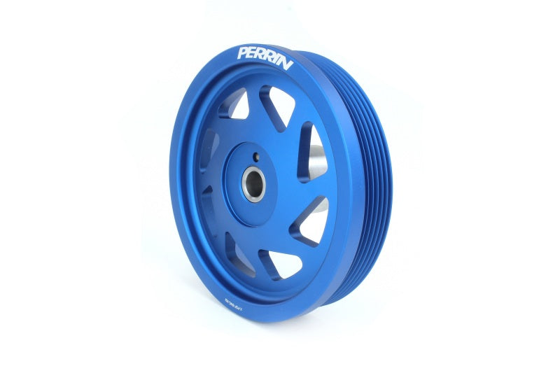 Perrin 19-21 Subaru WRX / 16-18 Forester Lightweight Crank Pulley (FA/FB Engines w/Large Hub) - Blue PSP-ENG-104BL
