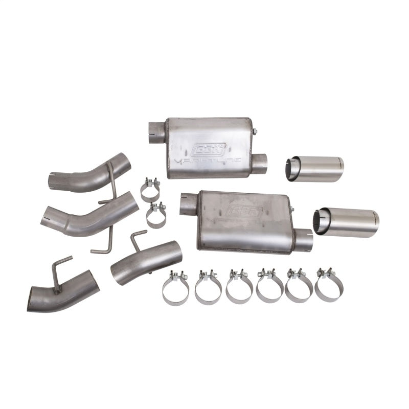 BBK Vari-Tune Axle Back Exhaust Kit 2 Adjustable Performance Mufflers 2-3/4 Pipe 4 in. Tips 41065