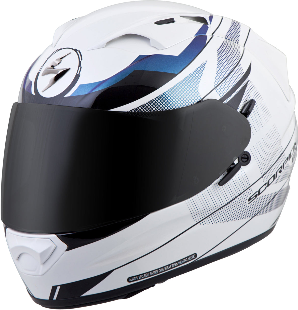 SCORPION EXO Exo-T1200 Full Face Helmet Mainstay White/Blue Md T12-4604