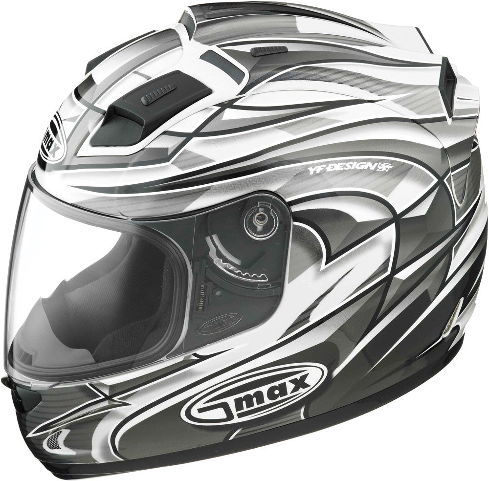 GMAX Gm-68 Full Face Max White/Black/Silver L 768246 TC-5
