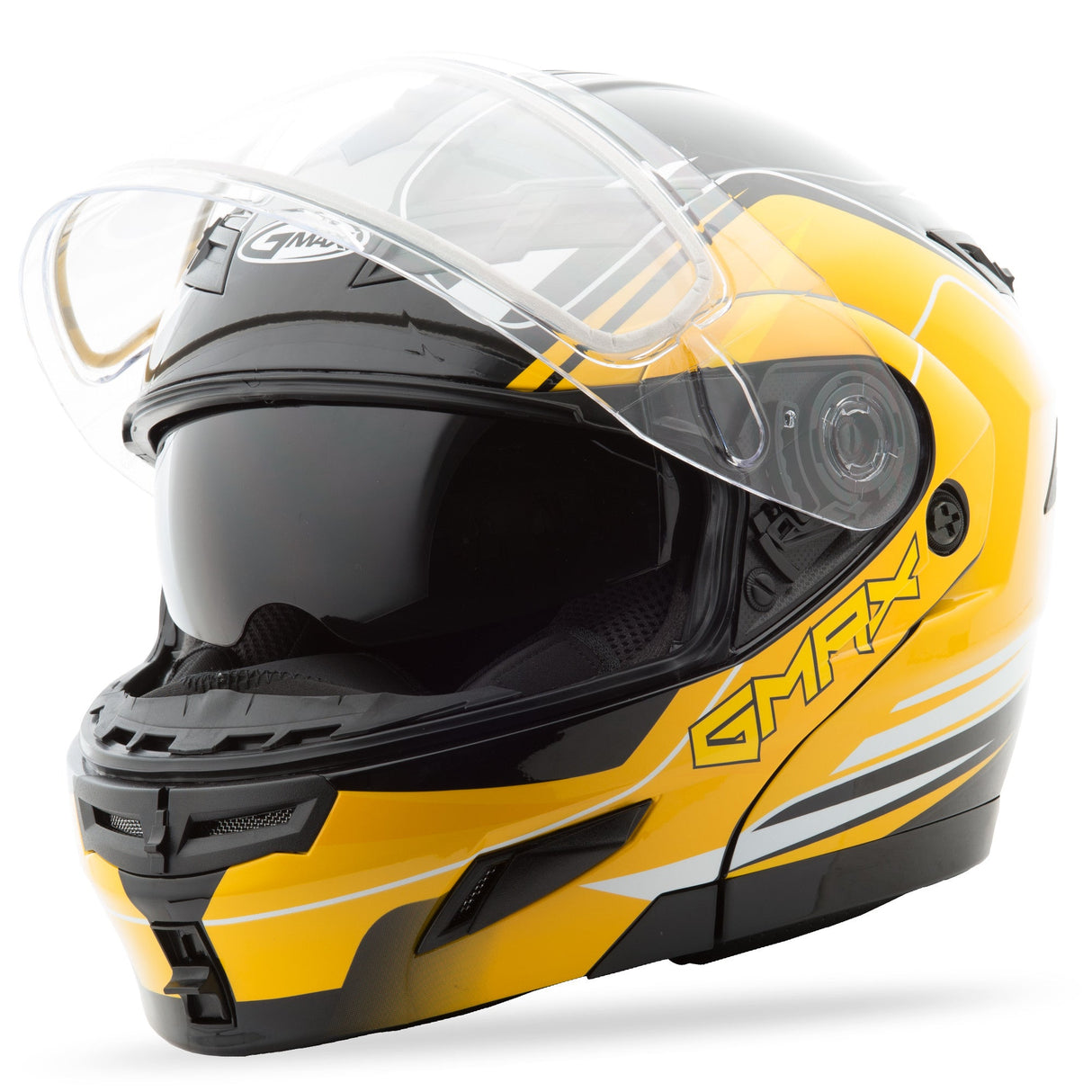 GMAX Gm-54s Modular Terrain Snow Helmet Black/Yellow Sm G2546234 TC-4