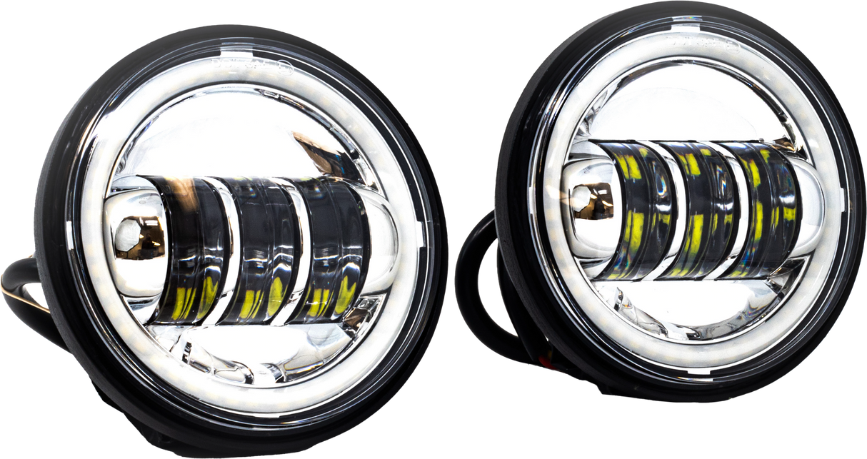 LETRIC LIGHTING CO4.5" Passing Lamps Chrome Halo IndianLLC-ILPL-CH