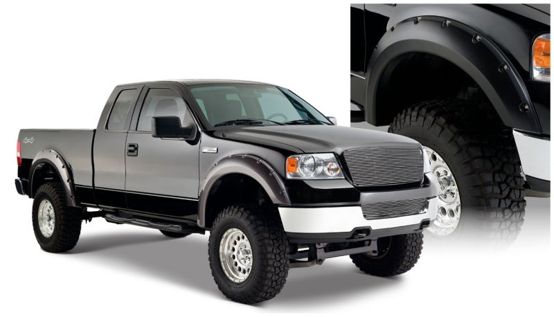 Bushwacker 04-08 Ford F-150 Styleside Pocket Style Flares 4pc 66.0/78.0/96.0in Bed - Black 20916-02