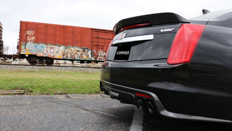 Corsa 2016 Cadillac CTS V 6.2L V8 2.75in Black Xtreme Axle-Back Exhaust 14358BLK