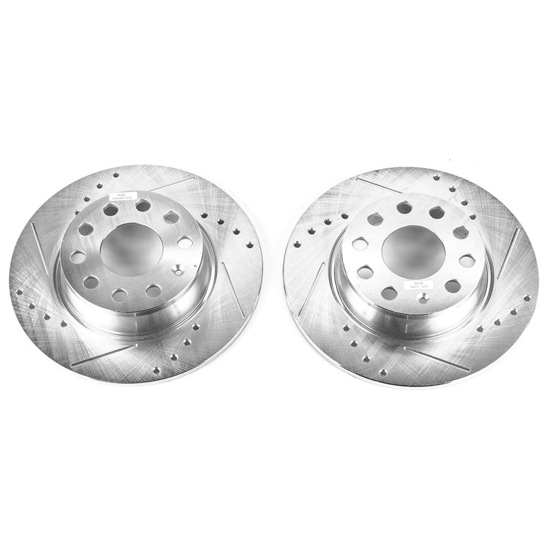 Power Stop 10-13 Audi A3 Rear Evolution Drilled & Slotted Rotors - Pair EBR1204XPR
