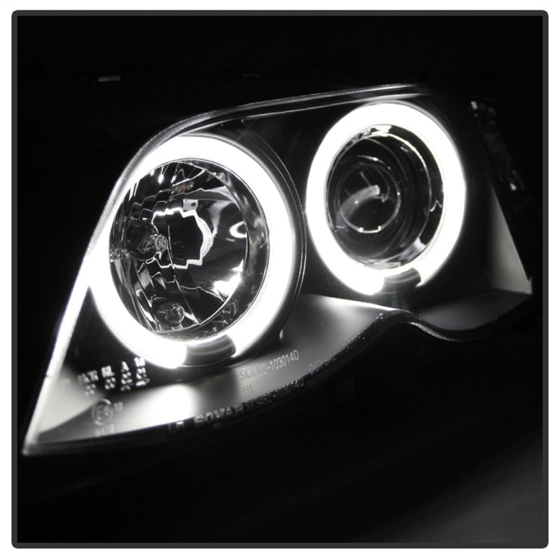 Spyder BMW E46 3-Series 02-05 4DR Projector Headlights 1PC LED Halo Blk PRO-YD-BMWE4602-4D-AM-BK 5042415