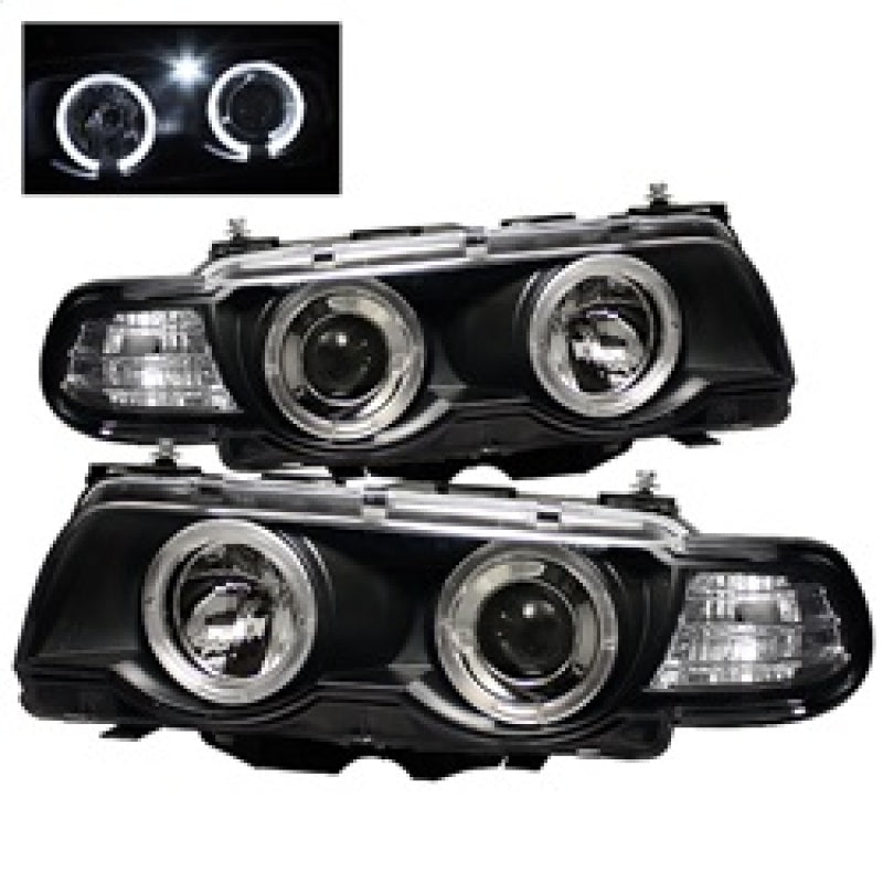 Spyder BMW E38 7-Series 99-01 Projector Headlights 1PC Xenon- LED Halo Blk PRO-YD-BMWE3899-HID-HL-BK 5008862