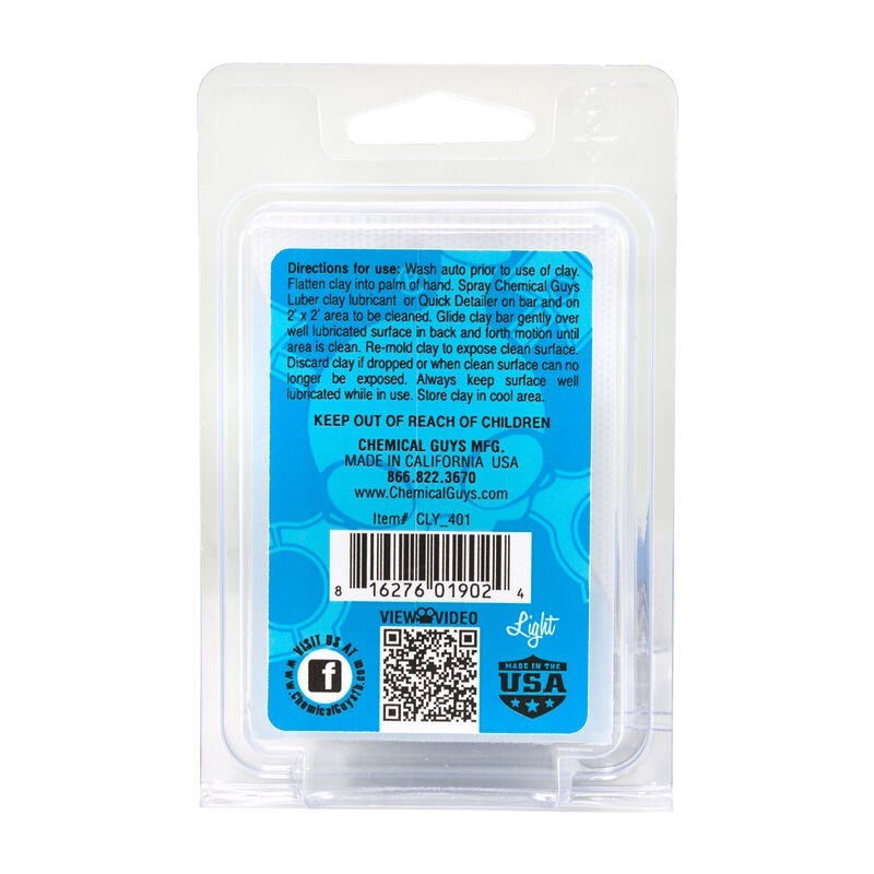 Chemical Guys Clay Bar (Light Duty) - Blue CLY_401