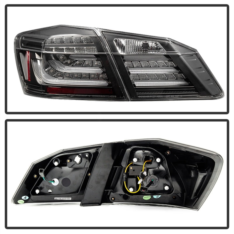 Spyder Honda Accord 2013-2015 4DR LED Tail Lights - Black ALT-YD-HA13LED-LED-BK 5082053