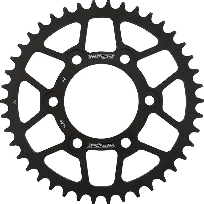 SUPERSPROX Rear Sprocket Steel 42t-525 Blk Kaw RFE-1489-42-BLK