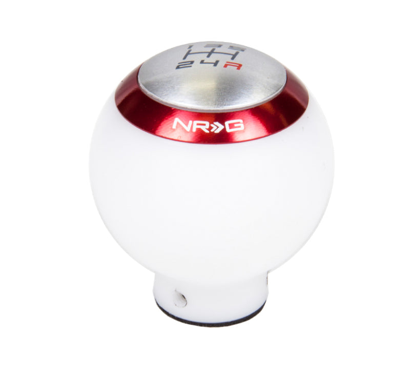 NRG Shift Knob - White (Includes 4 Interchangeable Rings) SK-016WT