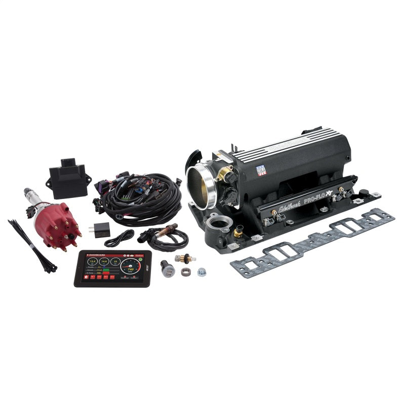 Edelbrock Pro Flo 4 XT EFI System Seq Port SBC Vortec/E-Tec 550 Max HP 29lb/hr Black Finish 35823