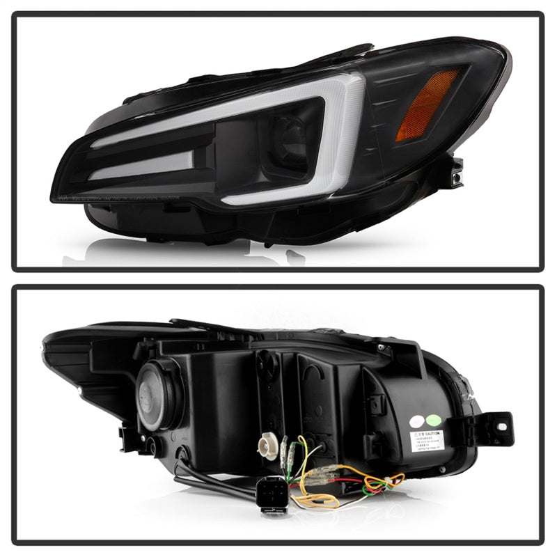 Spyder Subaru Impreza WRX 15-20 Halogen High-Power LED Headlights- Black PRO-YD-SWRX15HALAP-SBSEQ-BK 5088093