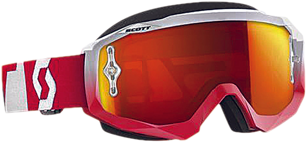 SCOTT Hustle Oxide Goggle Red/White W/Org Chrome Lens 240587-4969280