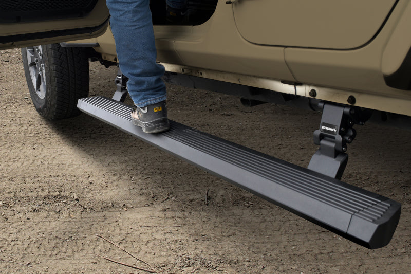 Go Rhino 18-23 Jeep Wrangler 4dr E-BOARD E1 Electric Running Board Kit (Drilling Req.) - Tex. Blk 20450674PC