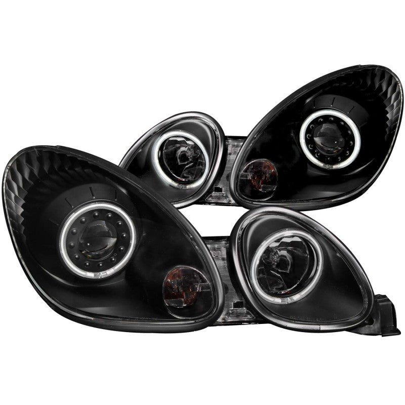 ANZO 1998-2005 Lexus Gs300 Projector Headlights w/ Halo Black 121144