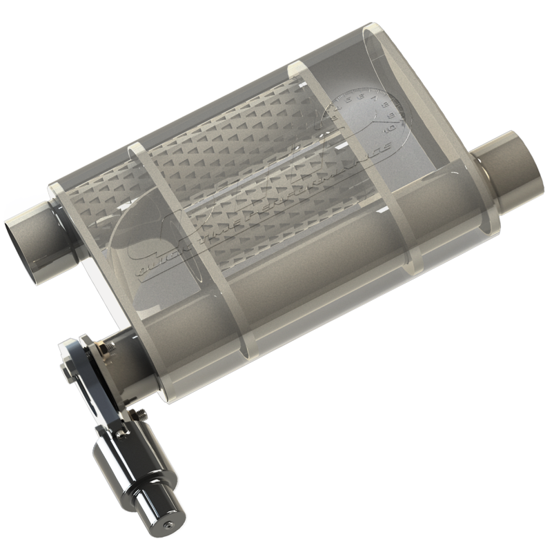 QTP 3in Weld-On 304SS Reverse Screamer Muffler w/Bolt-On QTEC Electric Cutout 13301C