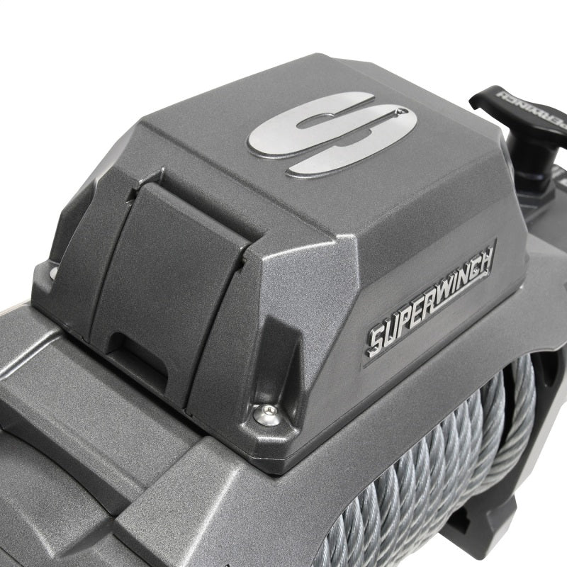 Superwinch 12000 LBS 12V DC 3/8in x 85ft Wire Rope SX 12000 Winch - Graphite 1712200