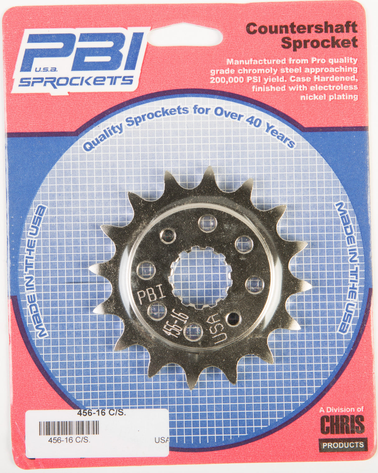 PBIFront Cs Sprocket Steel 16t-520 Kaw/Suz/Tri/Yam456-16