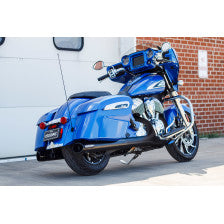 S&S CYCLE 4" Broadhead Slip-On Mufflers Slash Cut Indian Chieftain Black 550-1075