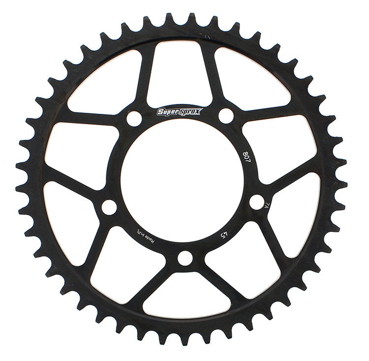 SUPERSPROX Rear Sprocket Steel 45t-525 Blk Suz RFE-807-45-BLK
