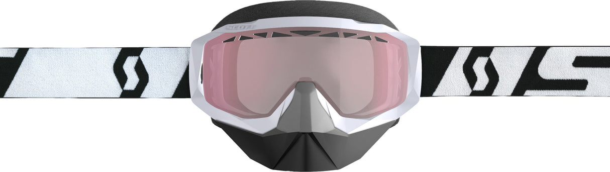 SCOTT Hustle X Snow Goggle White/Black W/Rose Lens 268196-1035134