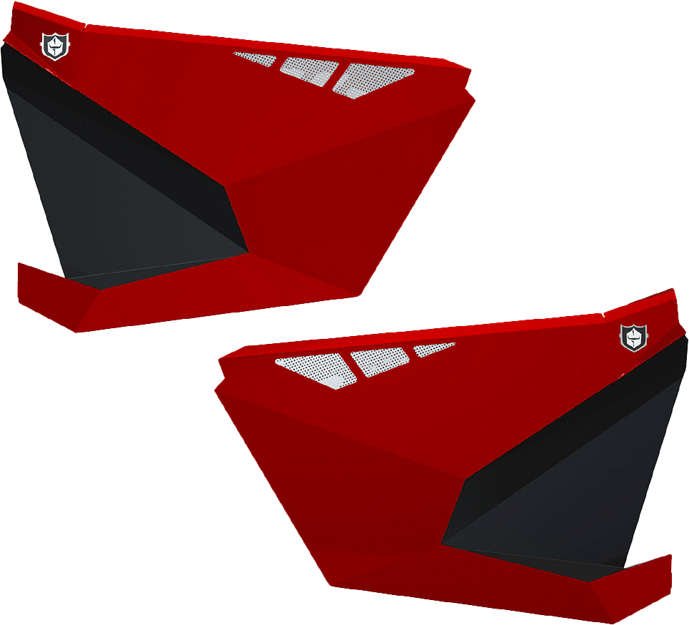 PRO ARMOR Rzr Pro Xp Doors Performance Red Pol P199D003PR
