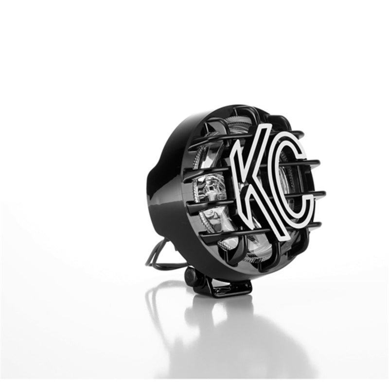 KC HiLiTES Rally 400 4in. Round Halogen Light 55w Spread Beam (Single) - Black 1490