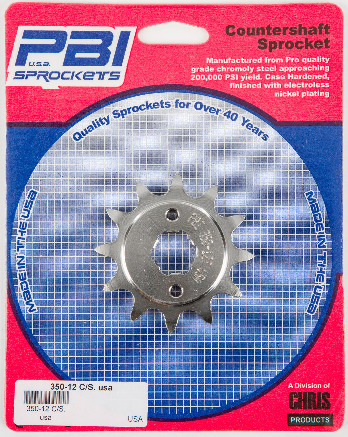 PBIFront Cs Sprocket Steel 12t-520 Hon350-12
