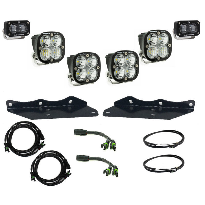 Baja Designs 17-20 Ford F-150 Raptor S2 SAE Sportsmen Fog Pocket Kit - Clear 448172