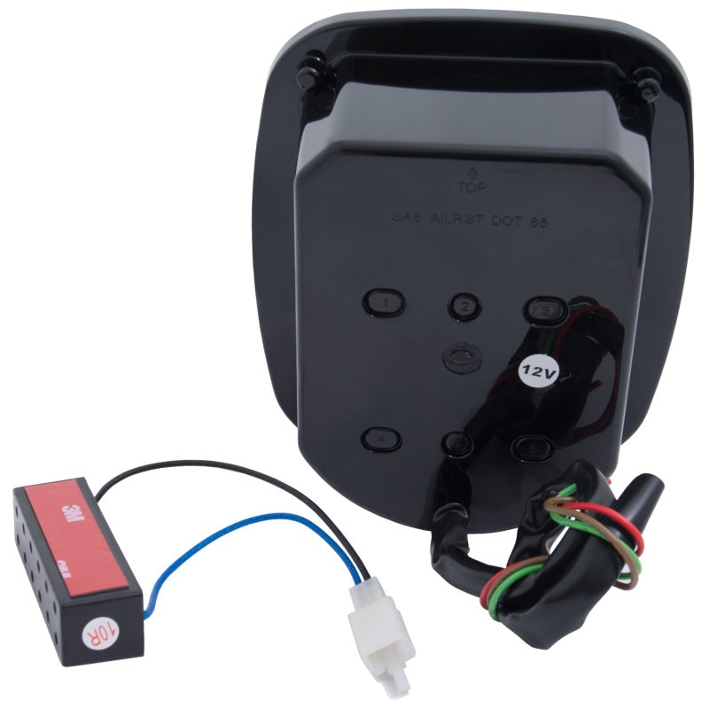 ANZO 1976-1985 Jeep Wrangler LED 2 Lens - Red/Clear, Chrome 861082