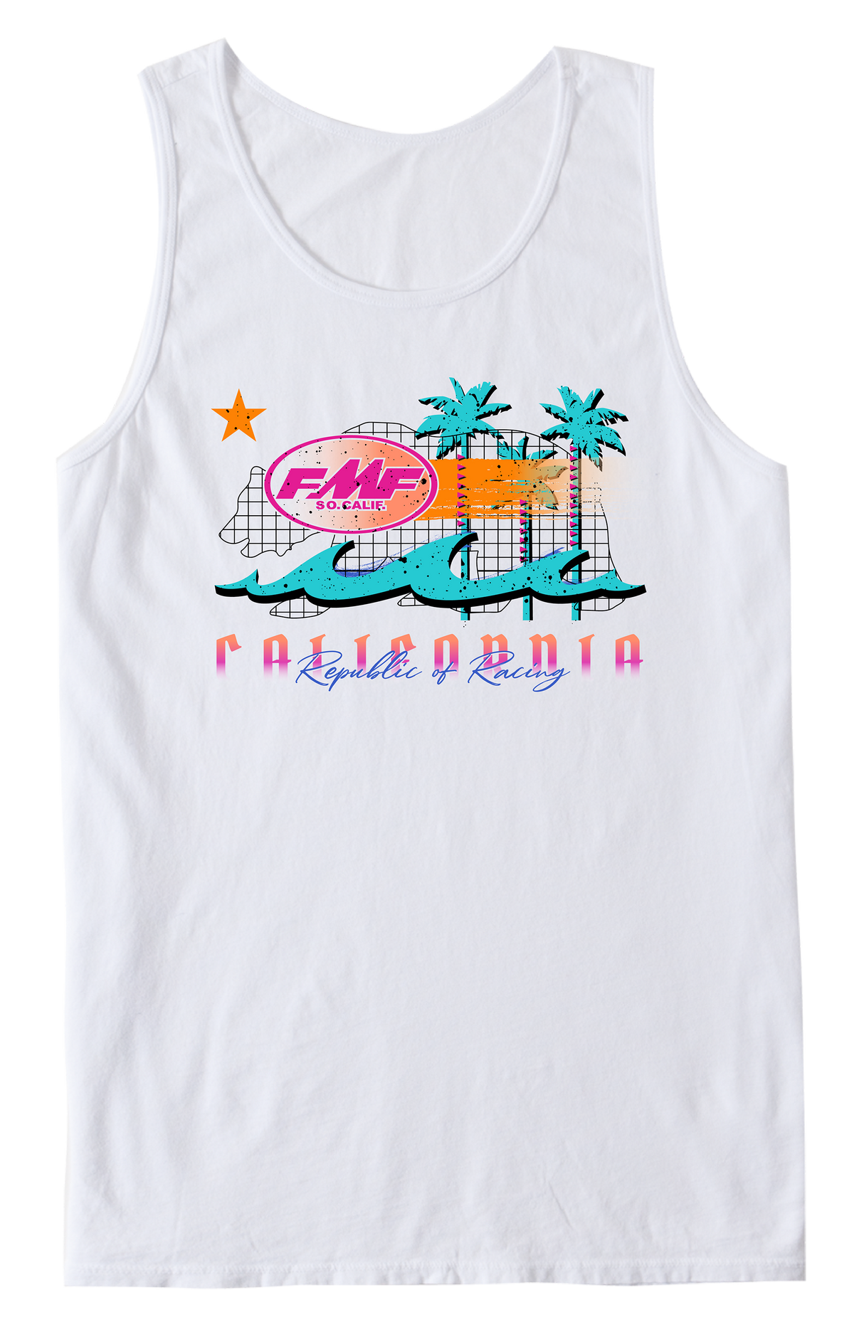 FMF APPAREL Wavy Tank White Md SU22123900-WHT-M