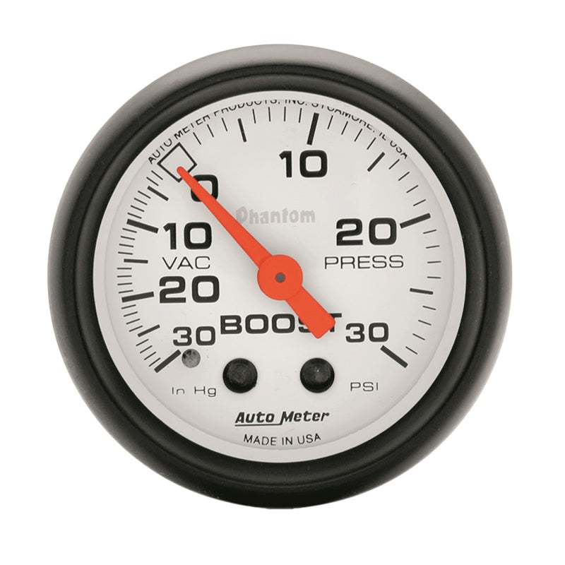 Autometer Phantom 52mm 30 PSI Mechanical Boost Gauge 5703
