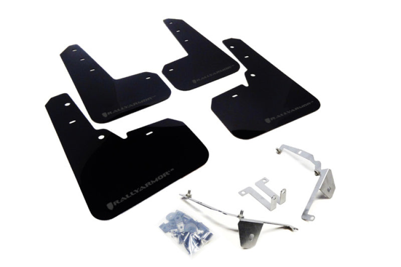 Rally Armor 13-17 Subaru Crosstrek XV Black UR Mud Flap w/ Grey Logo MF26-UR-BLK/GRY
