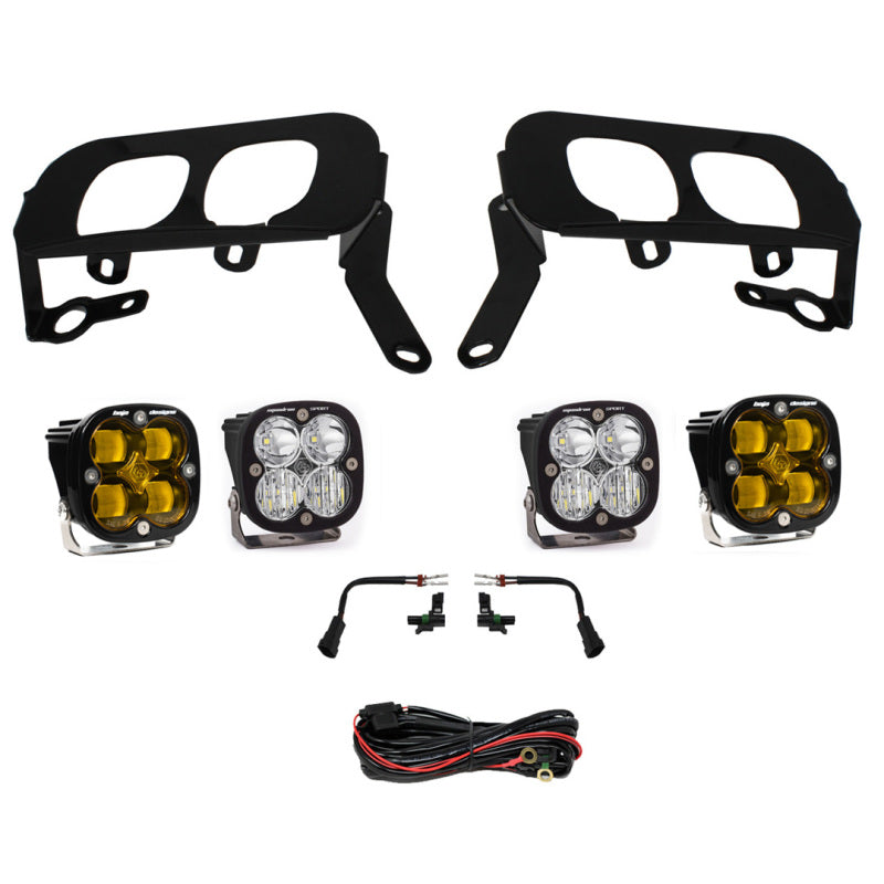 Baja Designs 14-15 Silverado 1500 White Fog Pocket Kit - Amber 447531