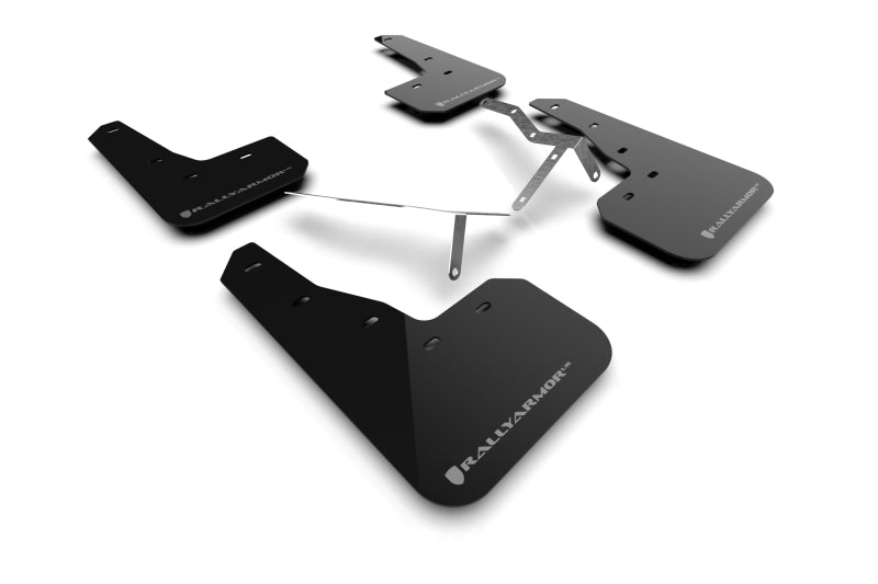 Rally Armor 2022 Honda Civic (Incl. Si/Sport/Touring) UR Black Mud Flap w/ Grey Logo MF90-UR-BLK/GRY