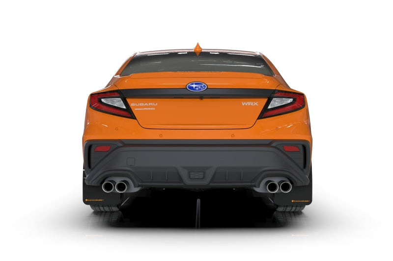 Rally Armor 2022 Subaru WRX Black UR Mud Flap w/ Orange Logo MF92-UR-BLK/OR