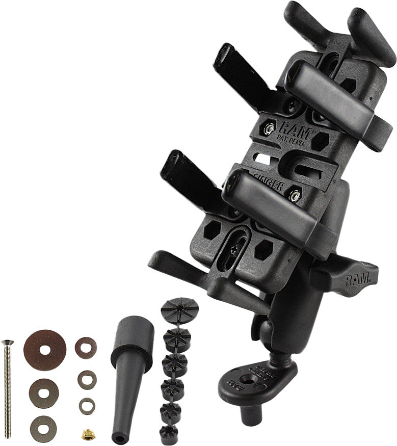 RAM Fork Stem Mount W/Finger Grip Phone/Radio Holder RAM-B-176-UN4